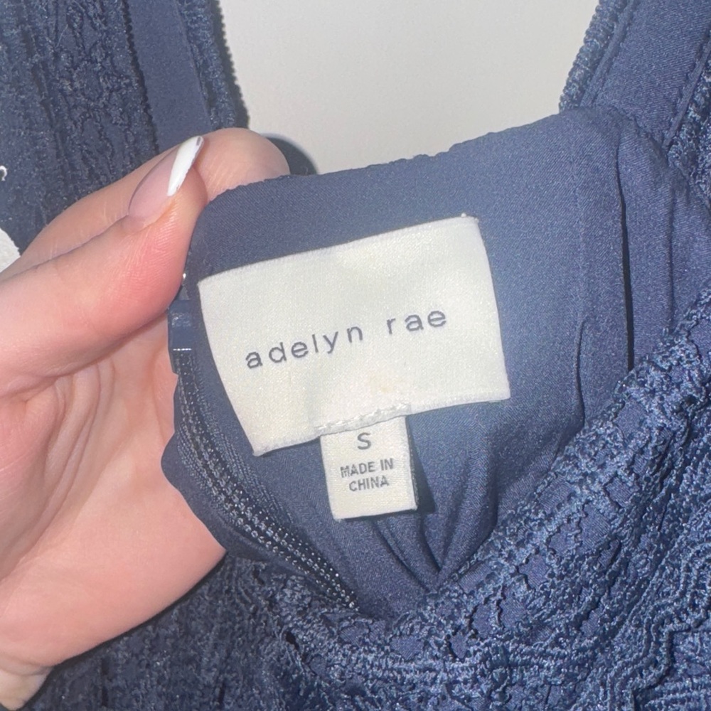Adelyn Rae Navy Textured Dress - Picture 4 of 8